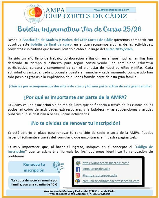 Boletn_AMPA_Final_25_26_portada